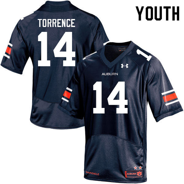 Youth #14 Ro Torrence Auburn Tigers College Football Jerseys Sale-Navy
